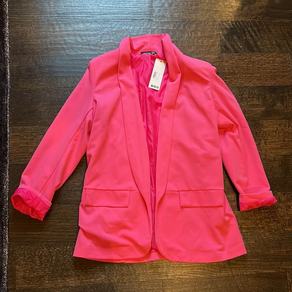 Hot pink Boohoo jacket - size 8